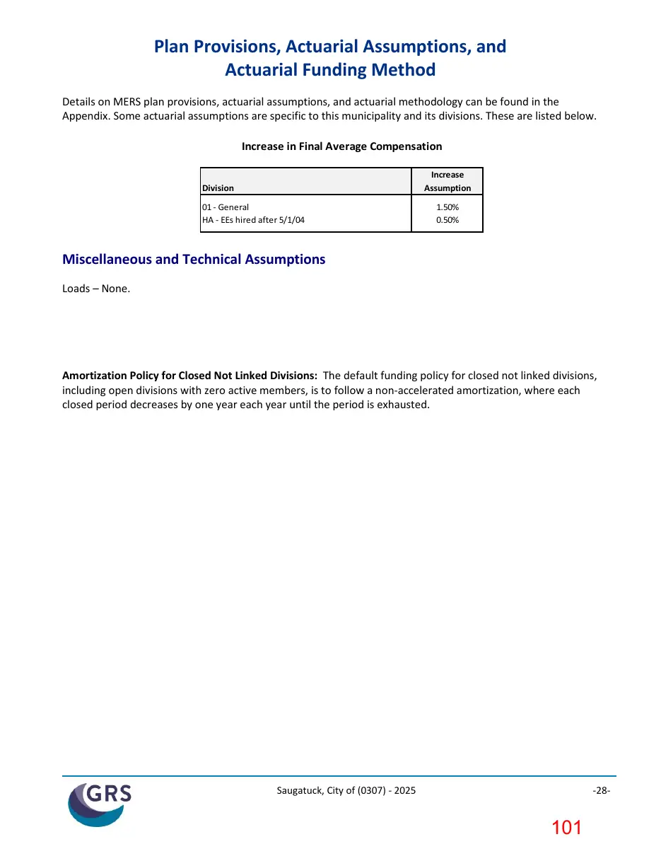 Page 101 of the packet; its text follows