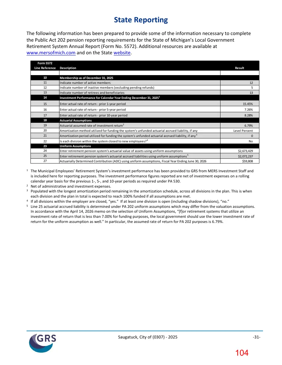 Page 104 of the packet; its text follows