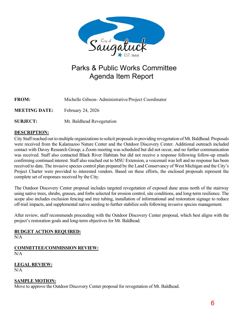 Page 6 of the packet; its text follows