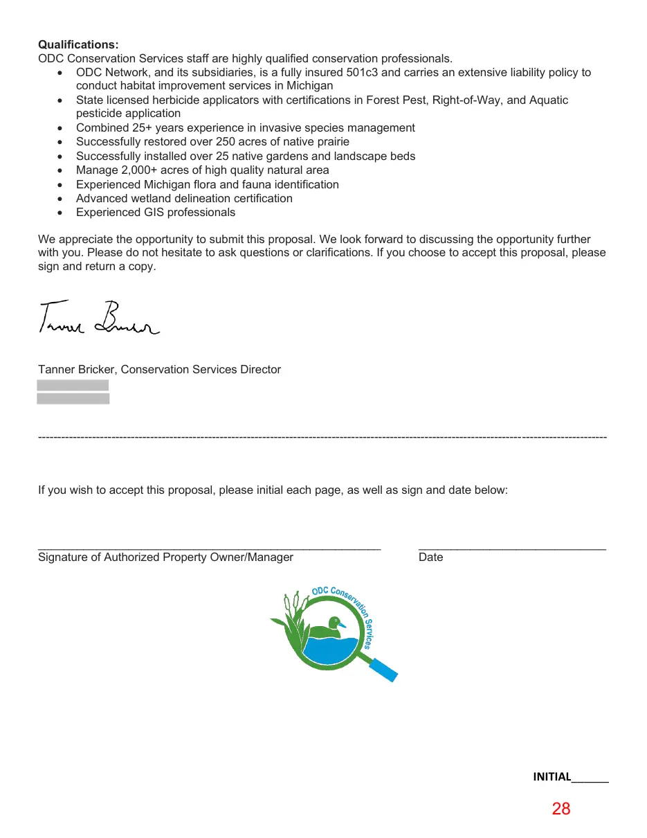 Page 28 of the packet; its text follows