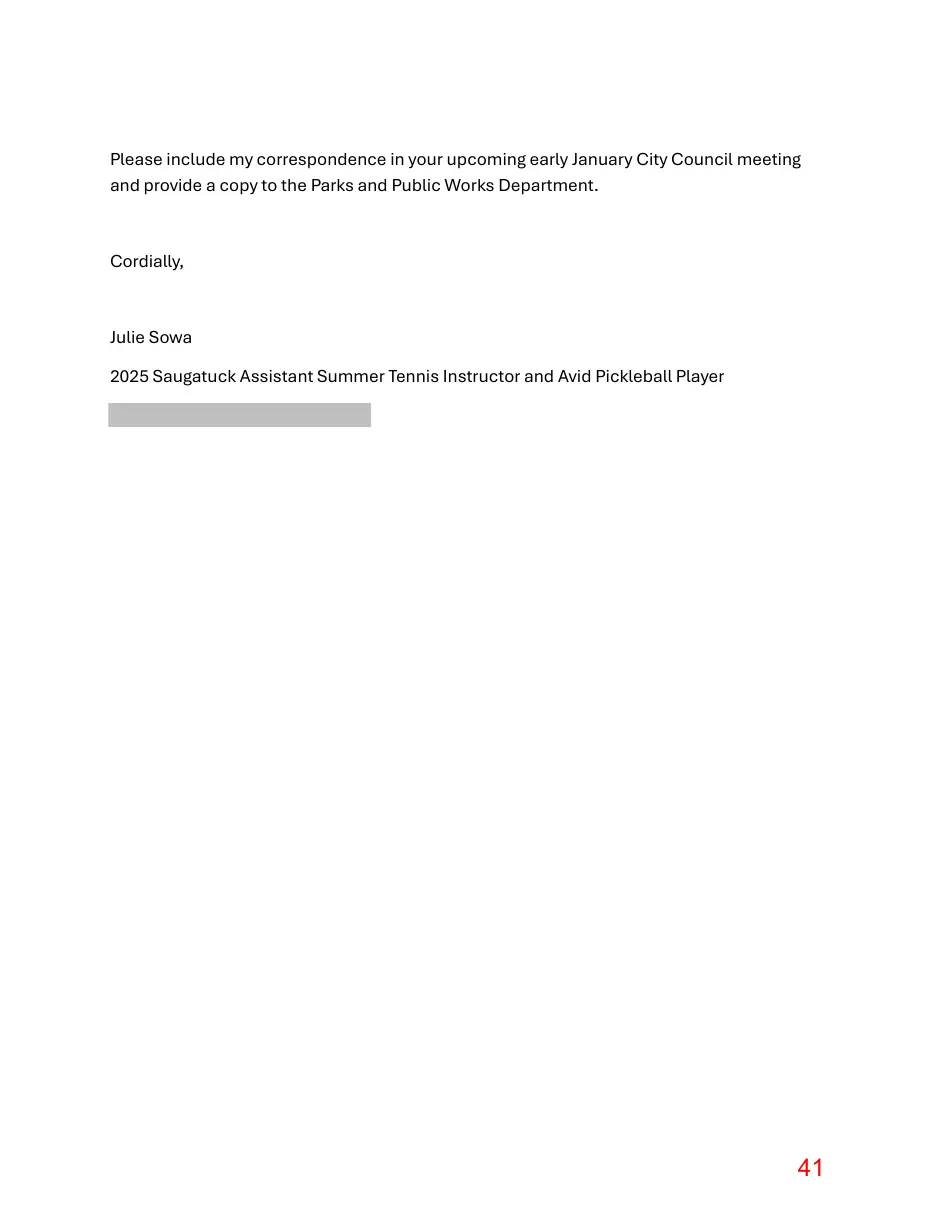 Page 41 of the packet; its text follows