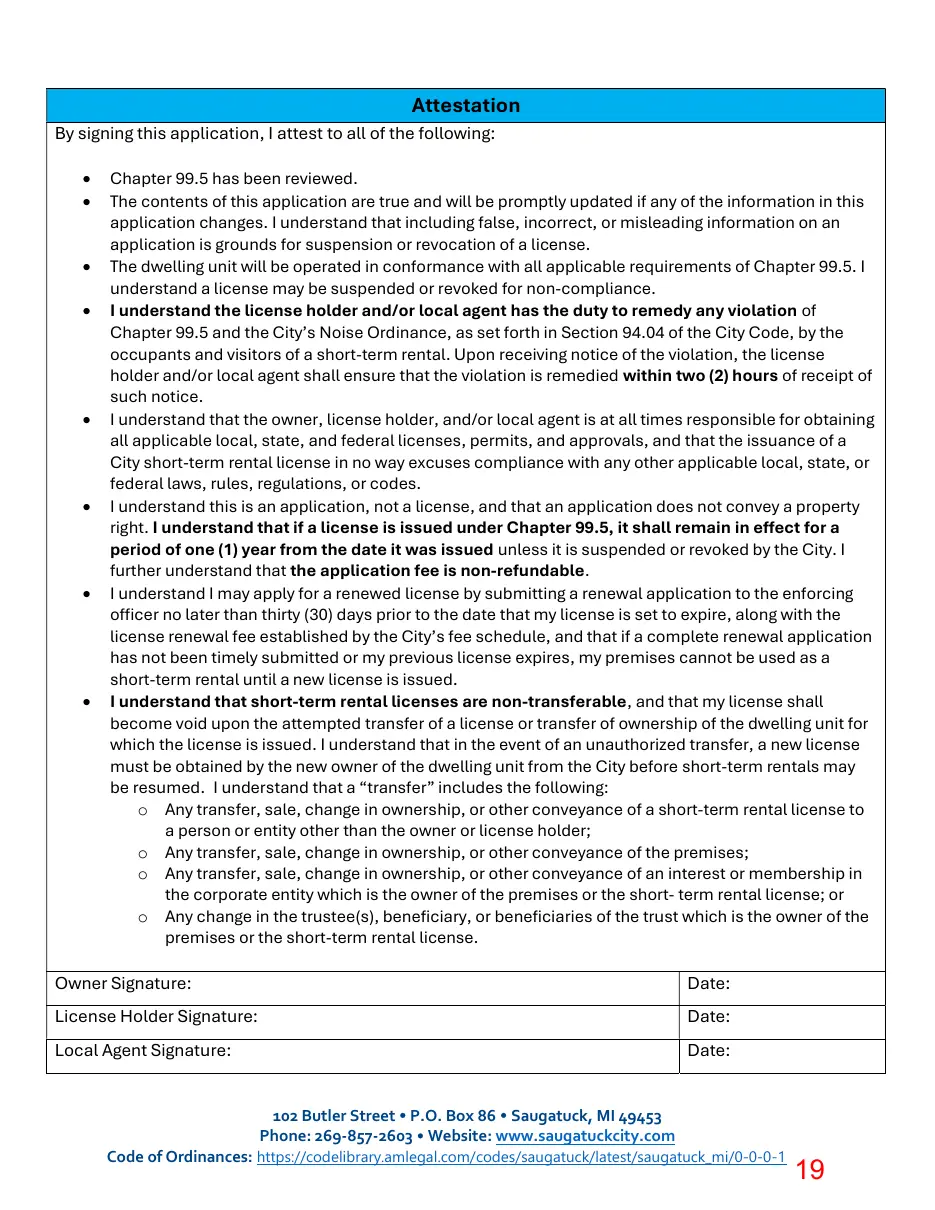 Page 19 of the packet; its text follows