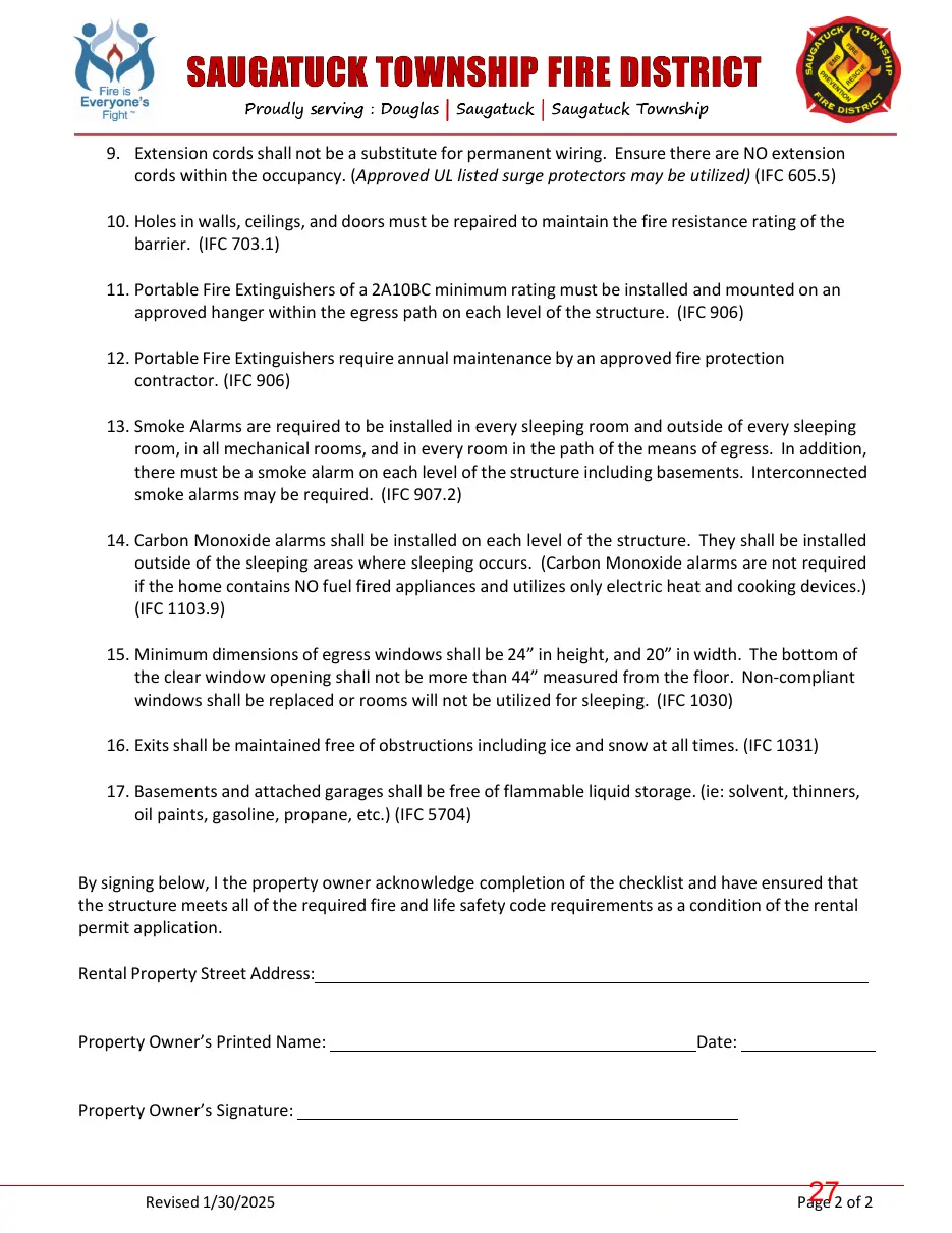 Page 27 of the packet; its text follows