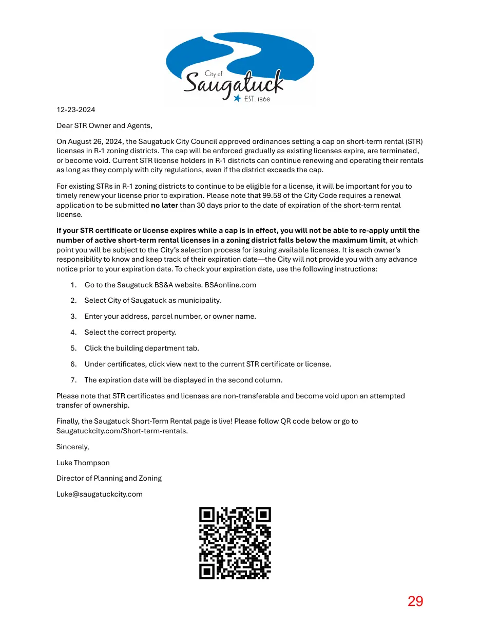 Page 29 of the packet; its text follows