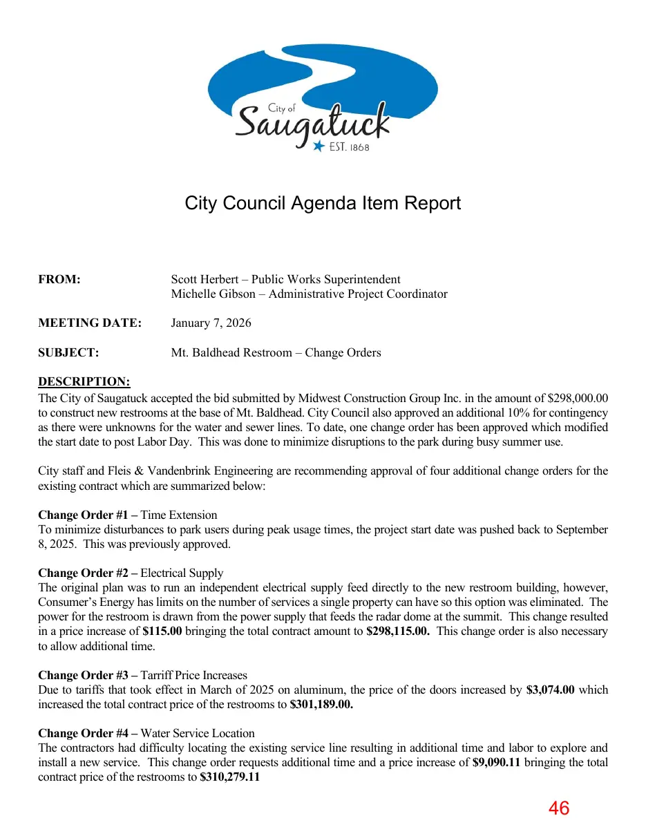 Page 46 of the packet; its text follows