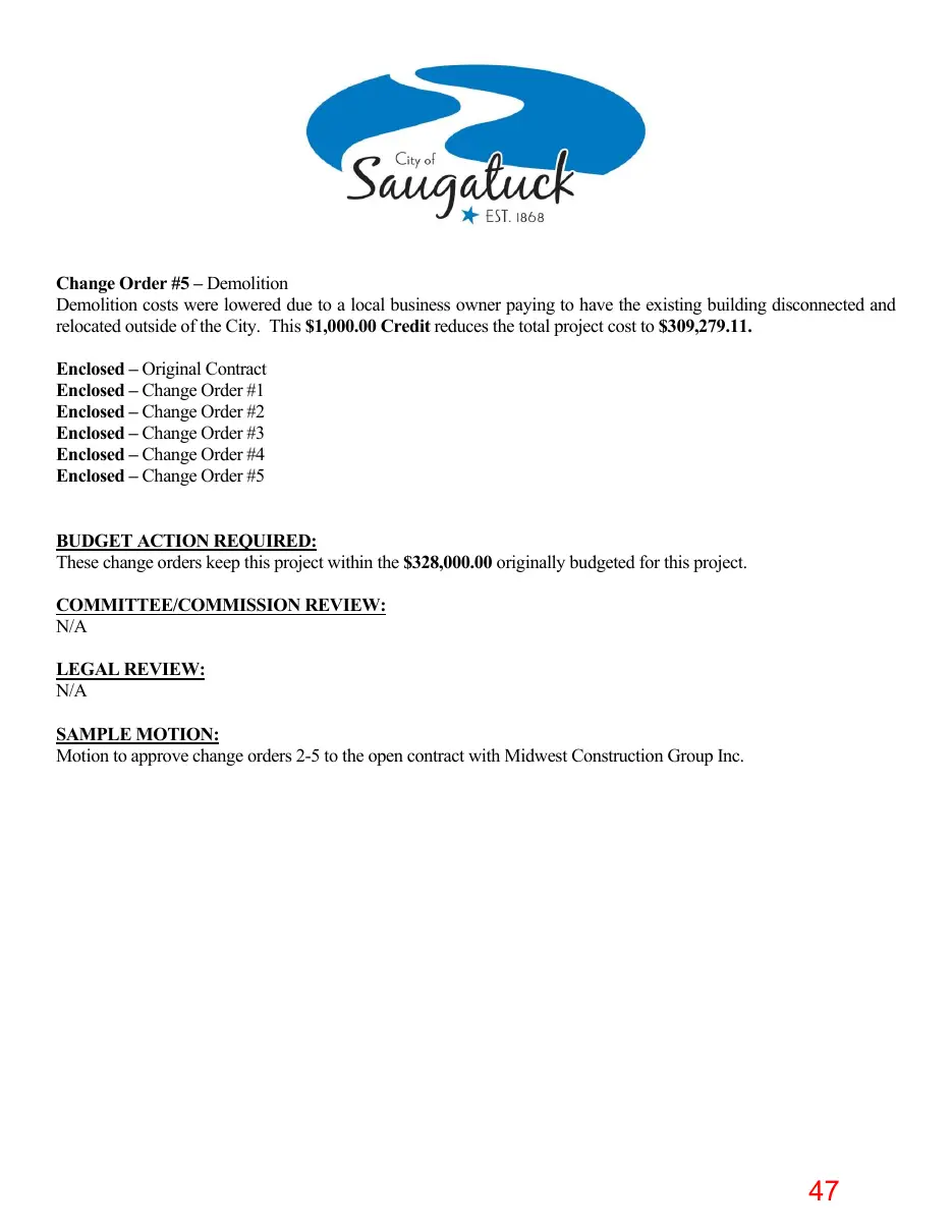 Page 47 of the packet; its text follows
