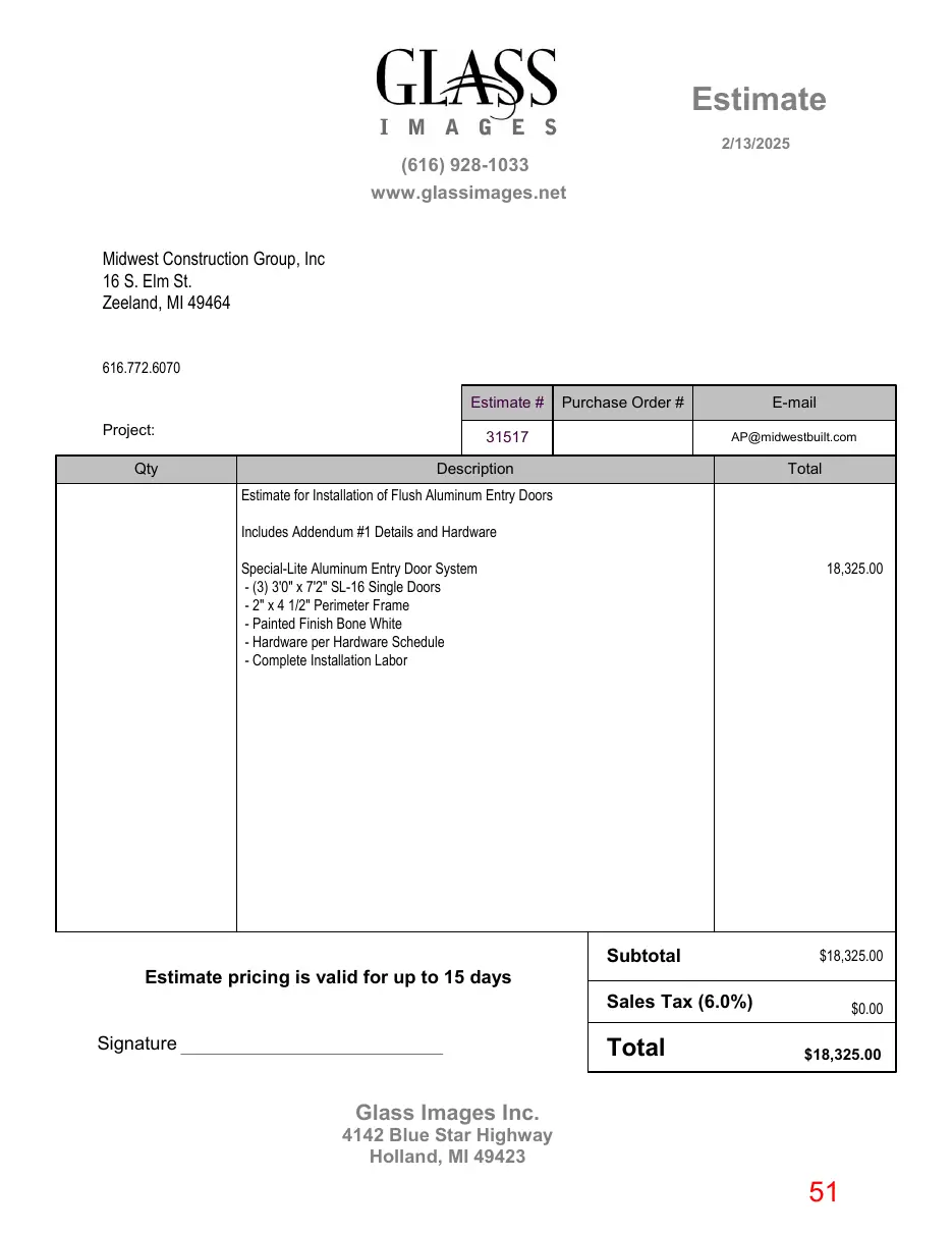 Page 51 of the packet; its text follows