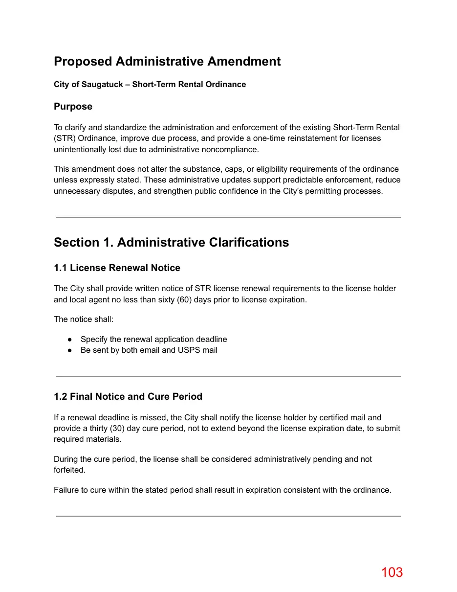 Page 103 of the packet; its text follows