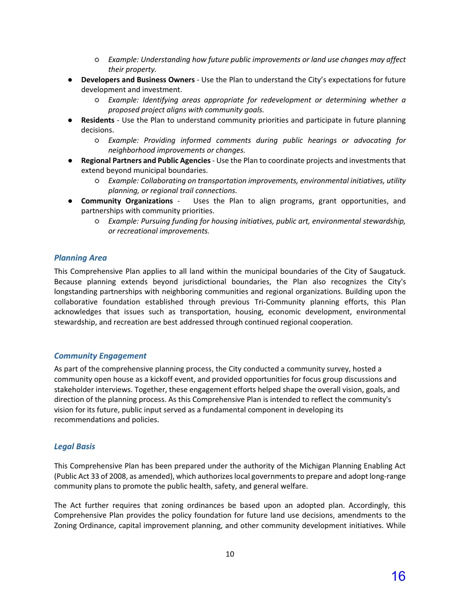 Page 16 of the packet; its text follows