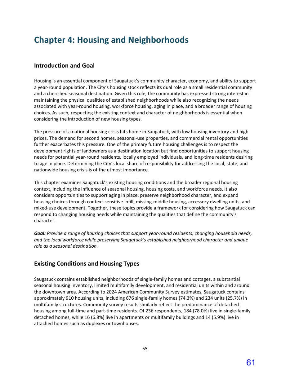 Page 61 of the packet; its text follows