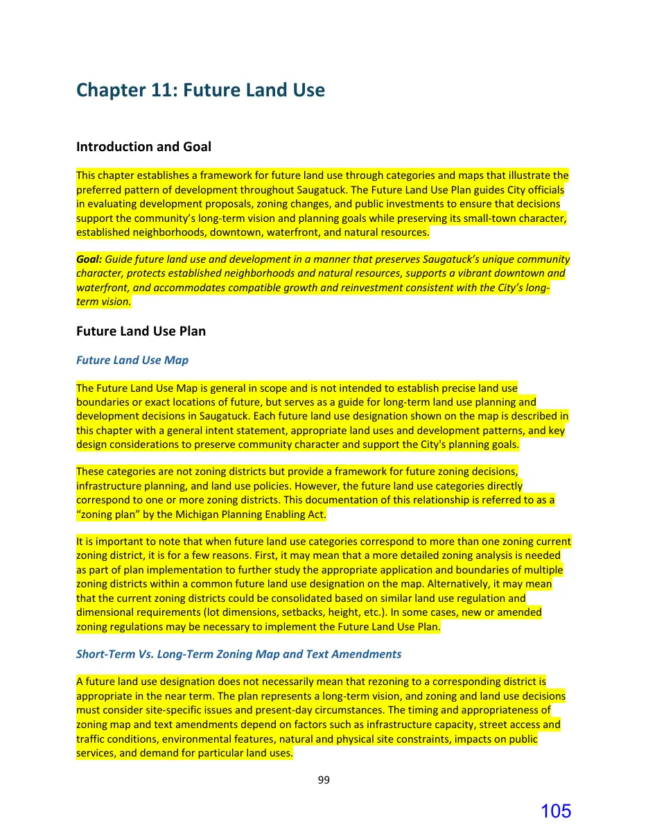 Page 105 of the packet; its text follows