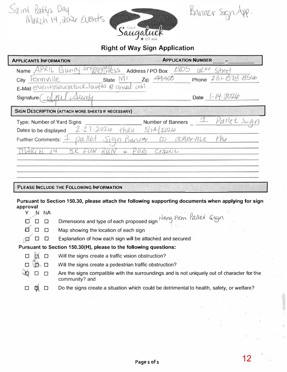 Page 12 of the packet; its text follows