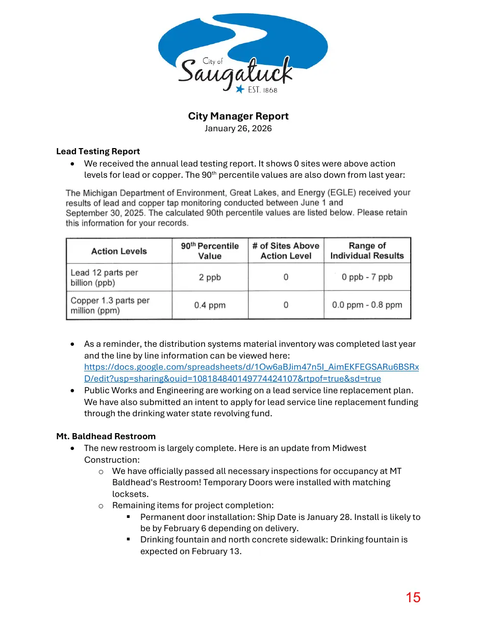 Page 15 of the packet; its text follows