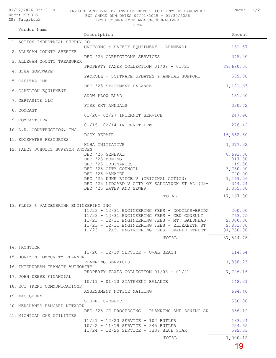 Page 19 of the packet; its text follows