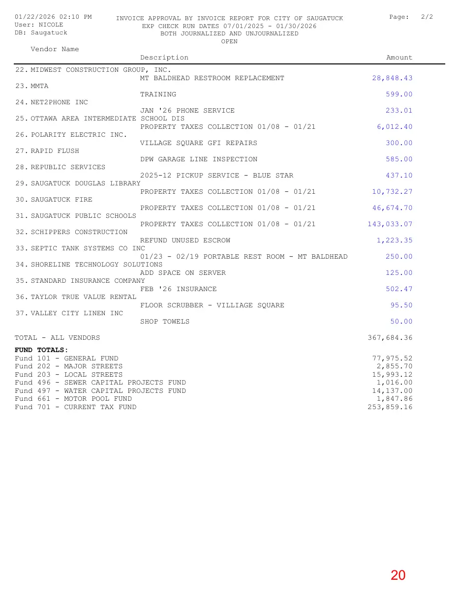 Page 20 of the packet; its text follows