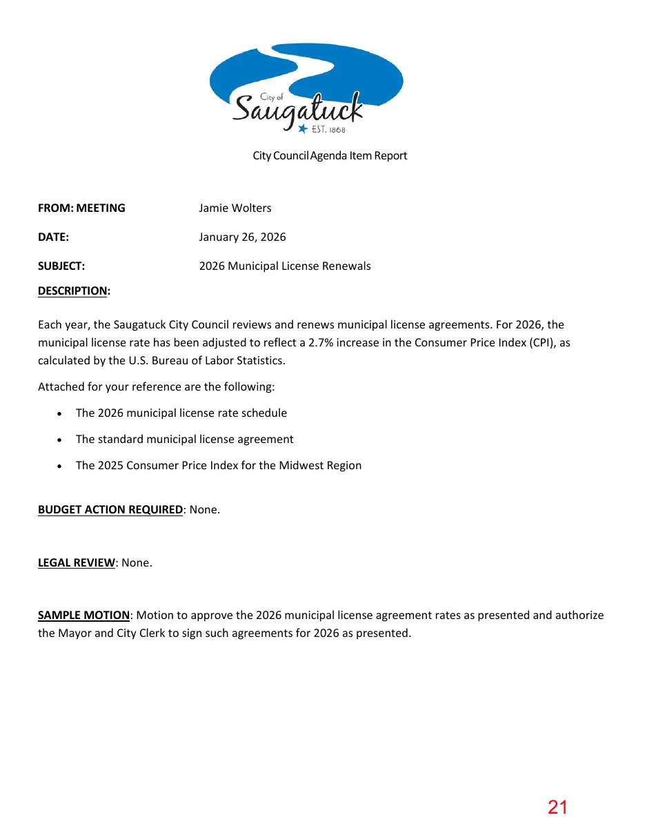 Page 21 of the packet; its text follows