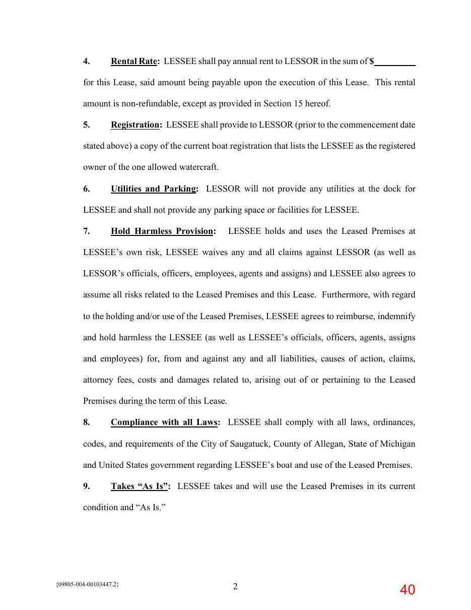 Page 40 of the packet; its text follows