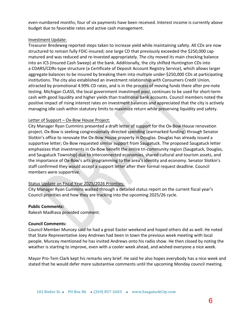 Page 6 of the packet; its text follows