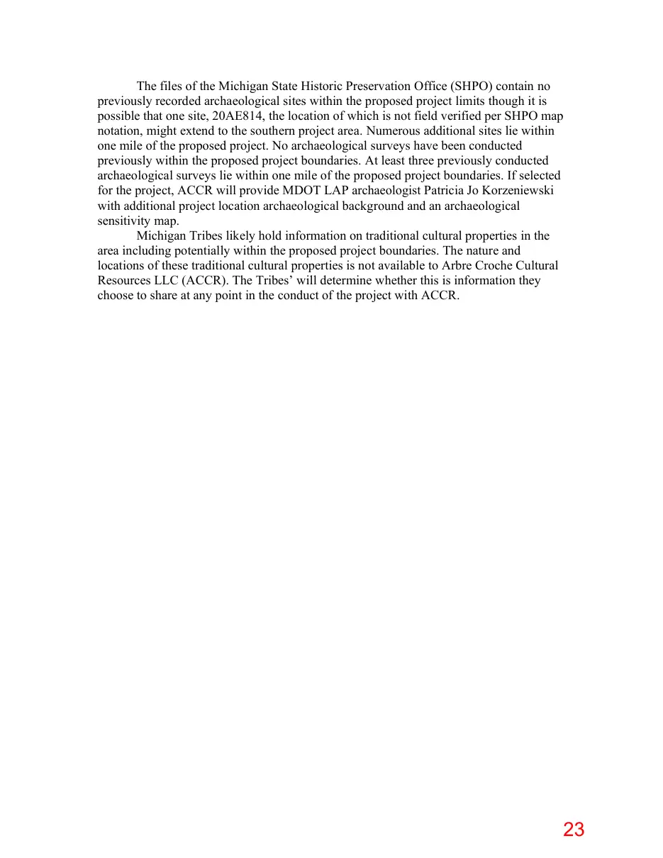Page 23 of the packet; its text follows