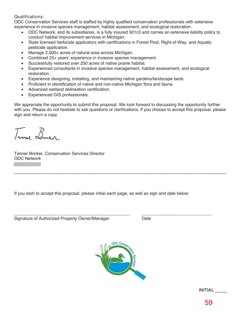 Page 59 of the packet; its text follows