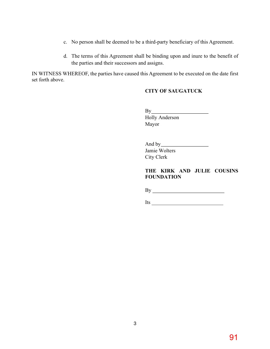 Page 91 of the packet; its text follows
