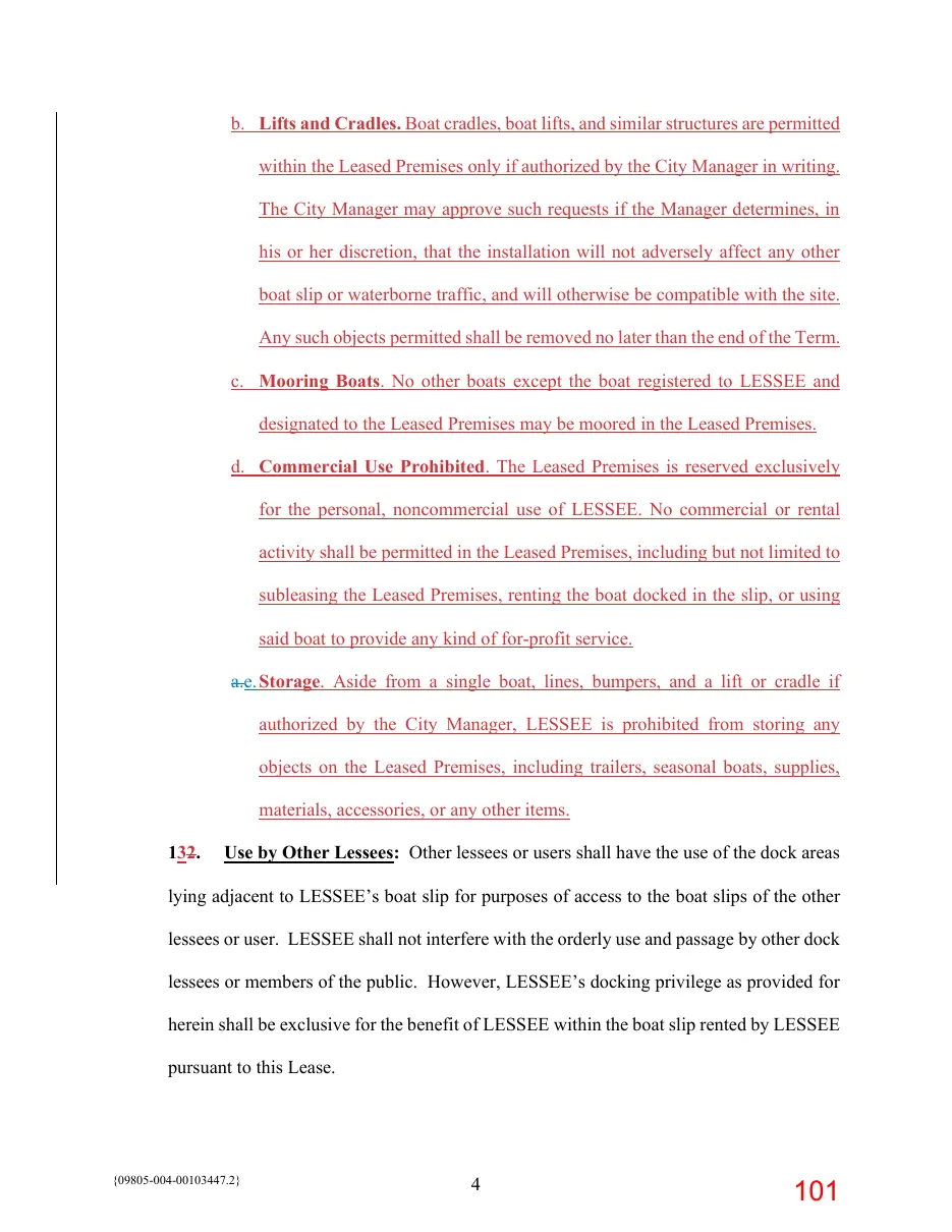 Page 101 of the packet; its text follows