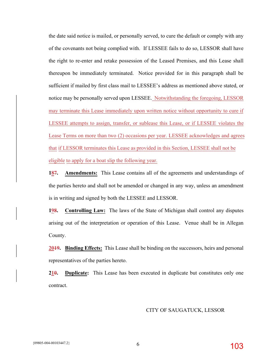 Page 103 of the packet; its text follows
