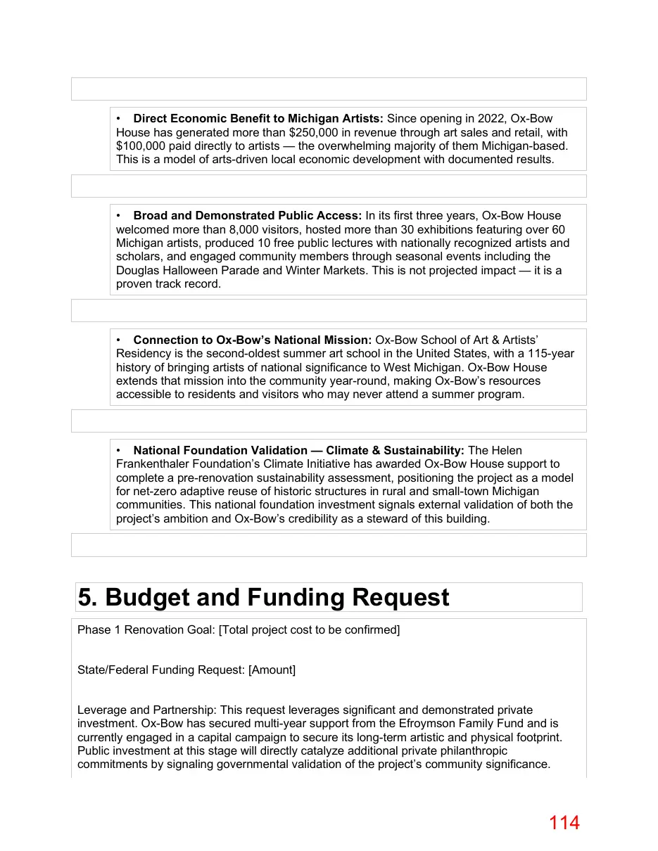 Page 114 of the packet; its text follows