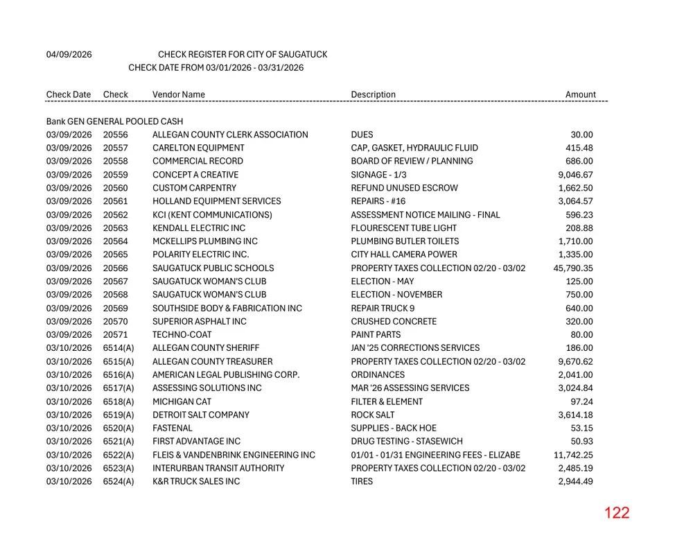 Page 122 of the packet; its text follows