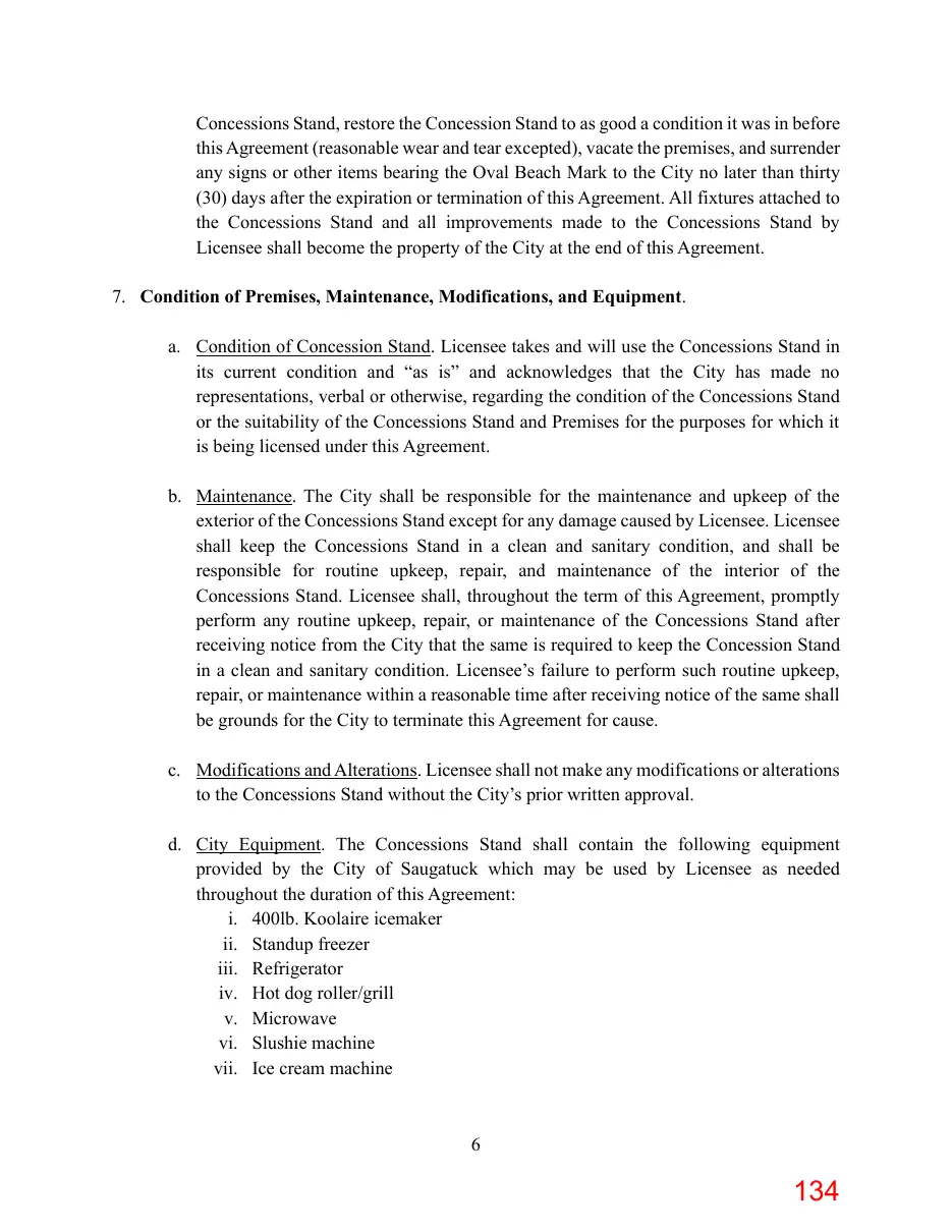 Page 134 of the packet; its text follows