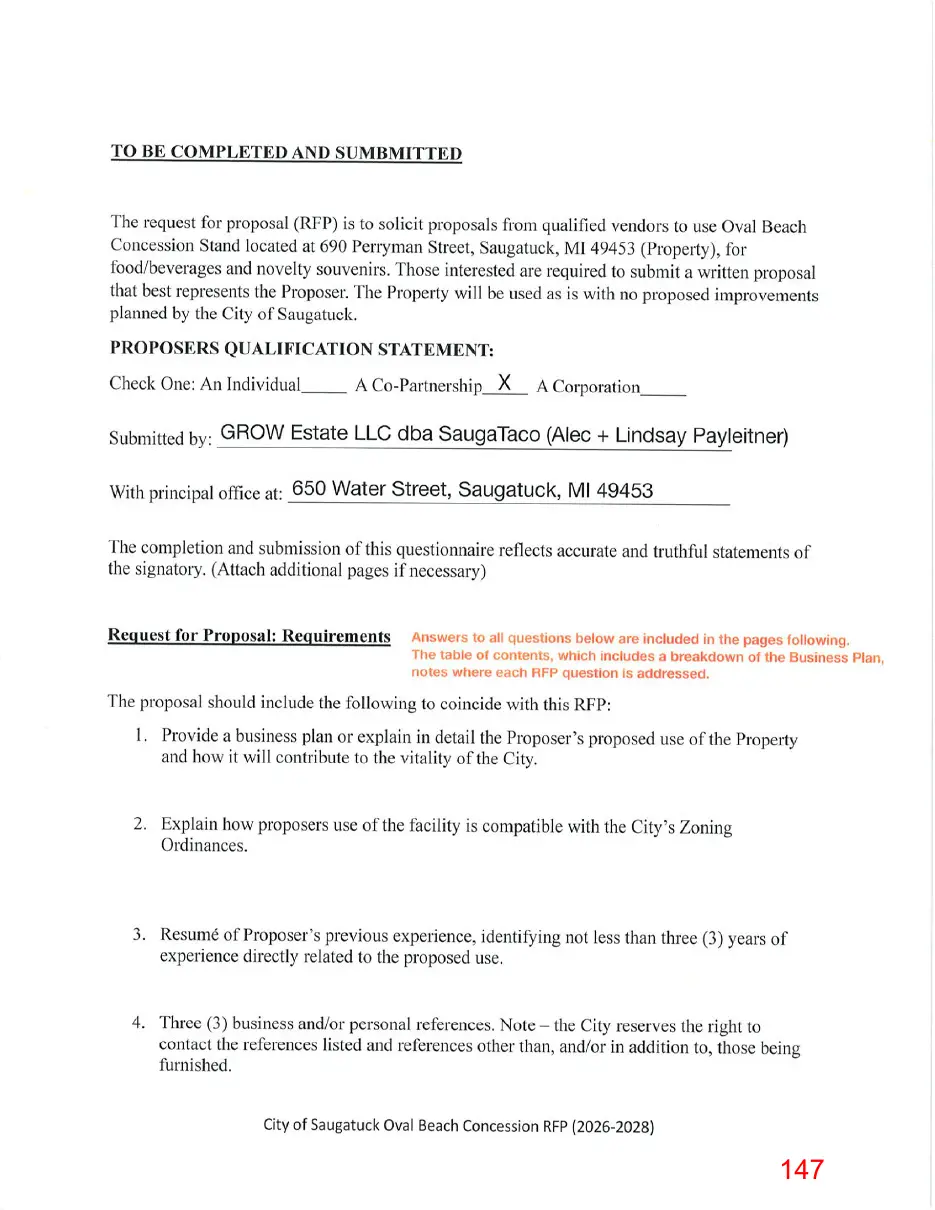 Page 147 of the packet, a scanned page