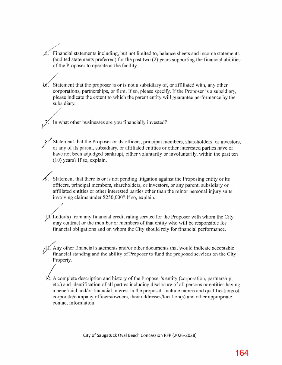 Page 164 of the packet, a scanned page