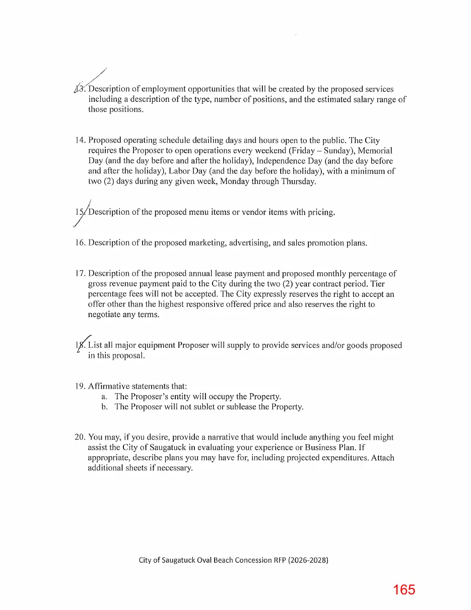Page 165 of the packet, a scanned page