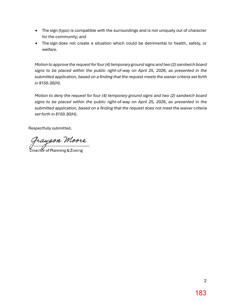 Page 183 of the packet; its text follows