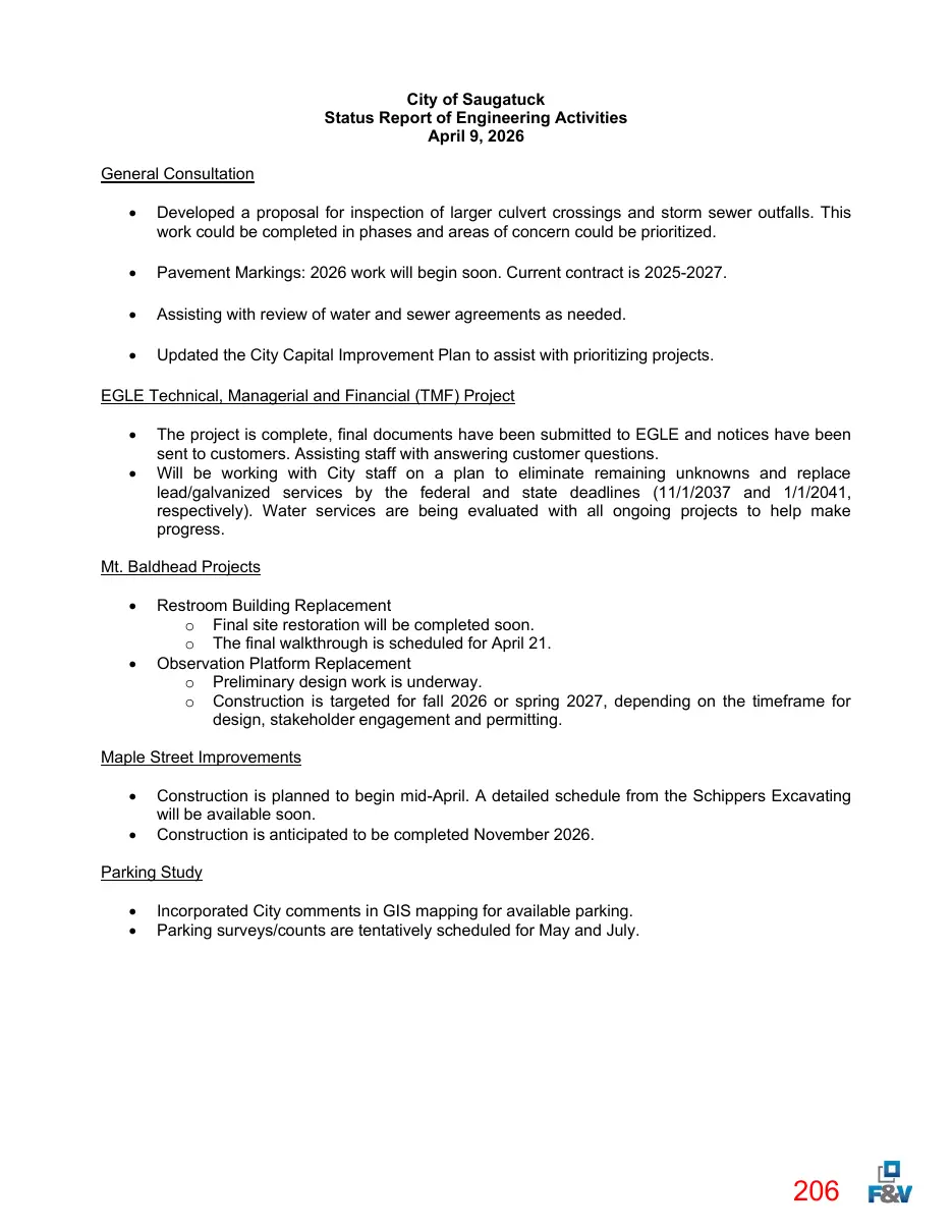 Page 206 of the packet; its text follows