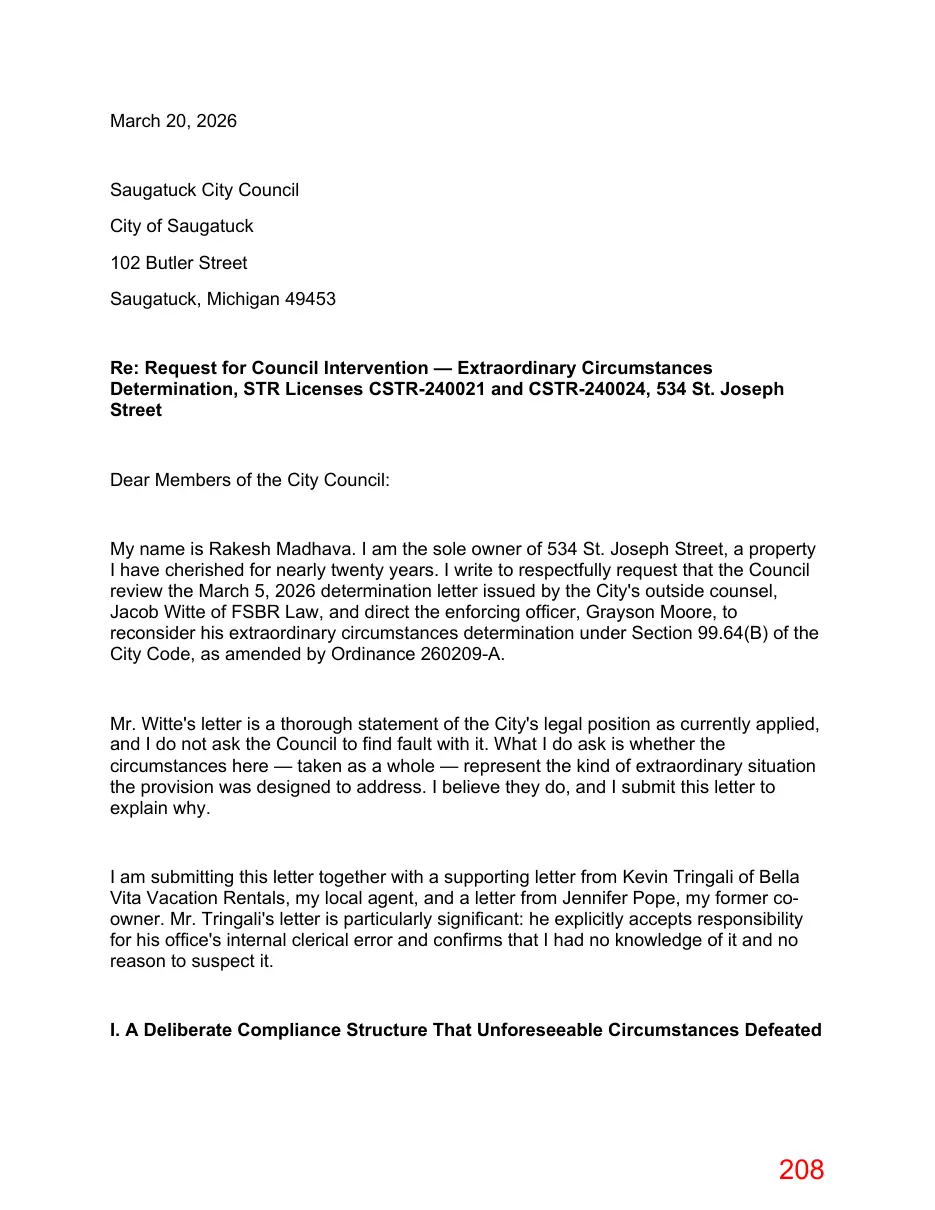 Page 208 of the packet; its text follows