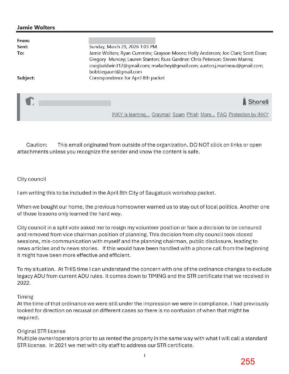 Page 255 of the packet, a scanned page