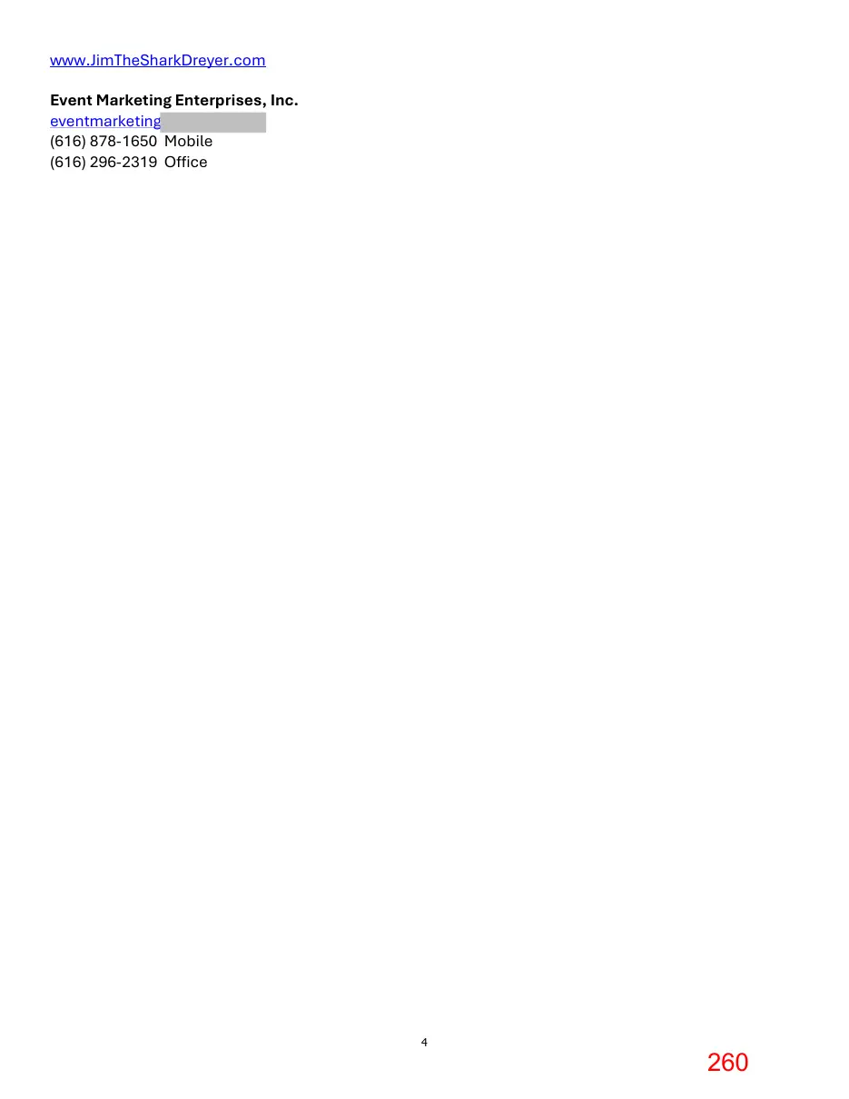 Page 260 of the packet; its text follows