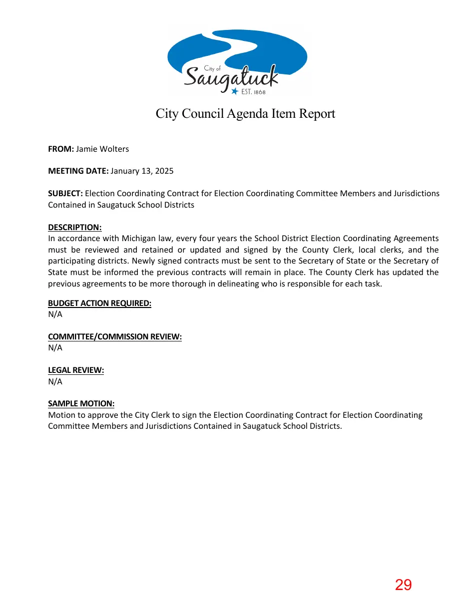 Page 29 of the packet; its text follows