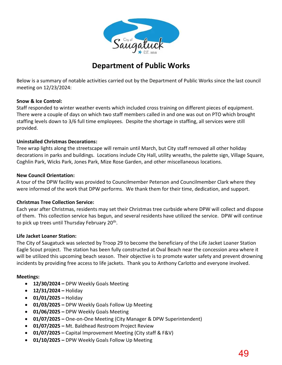 Page 49 of the packet; its text follows