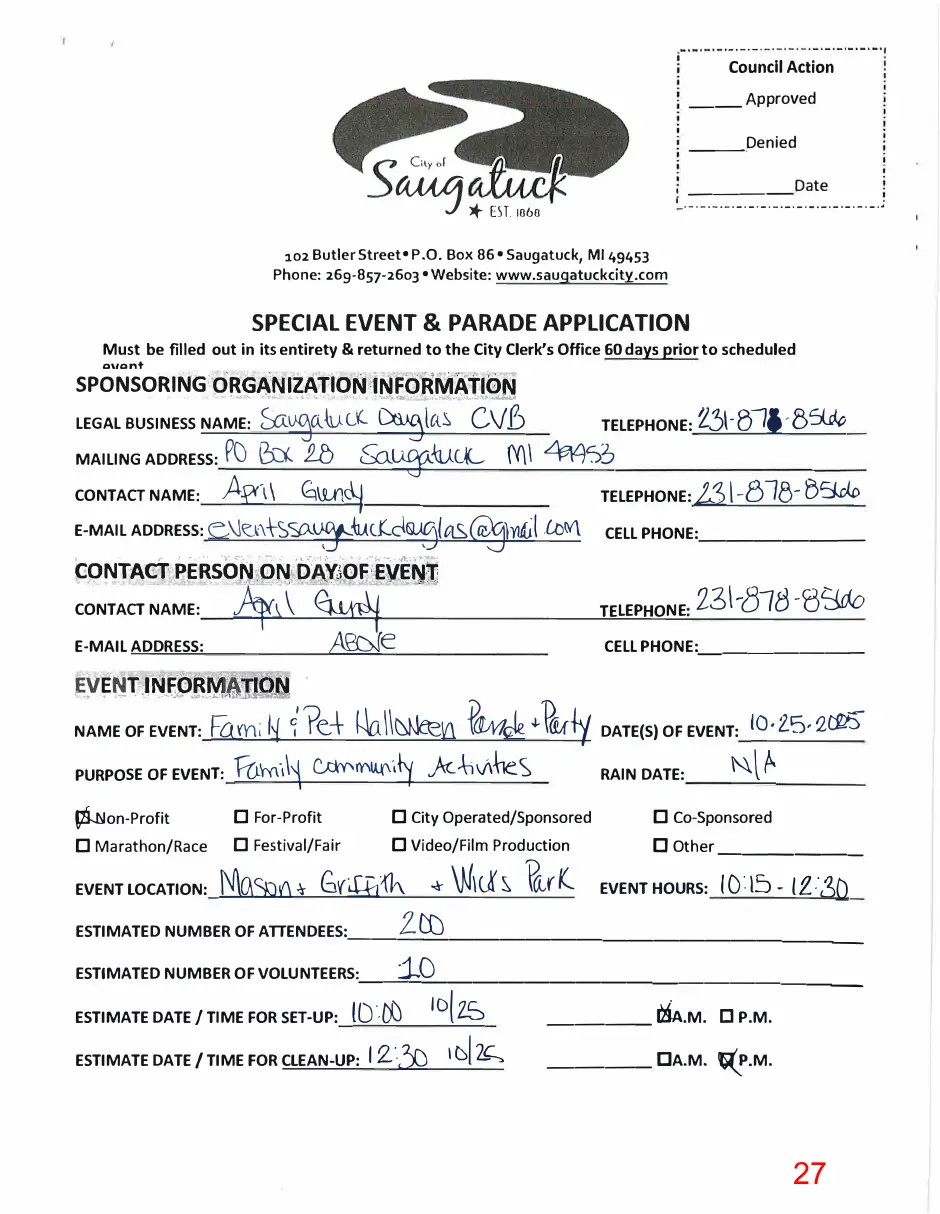 Page 27 of the packet; its text follows