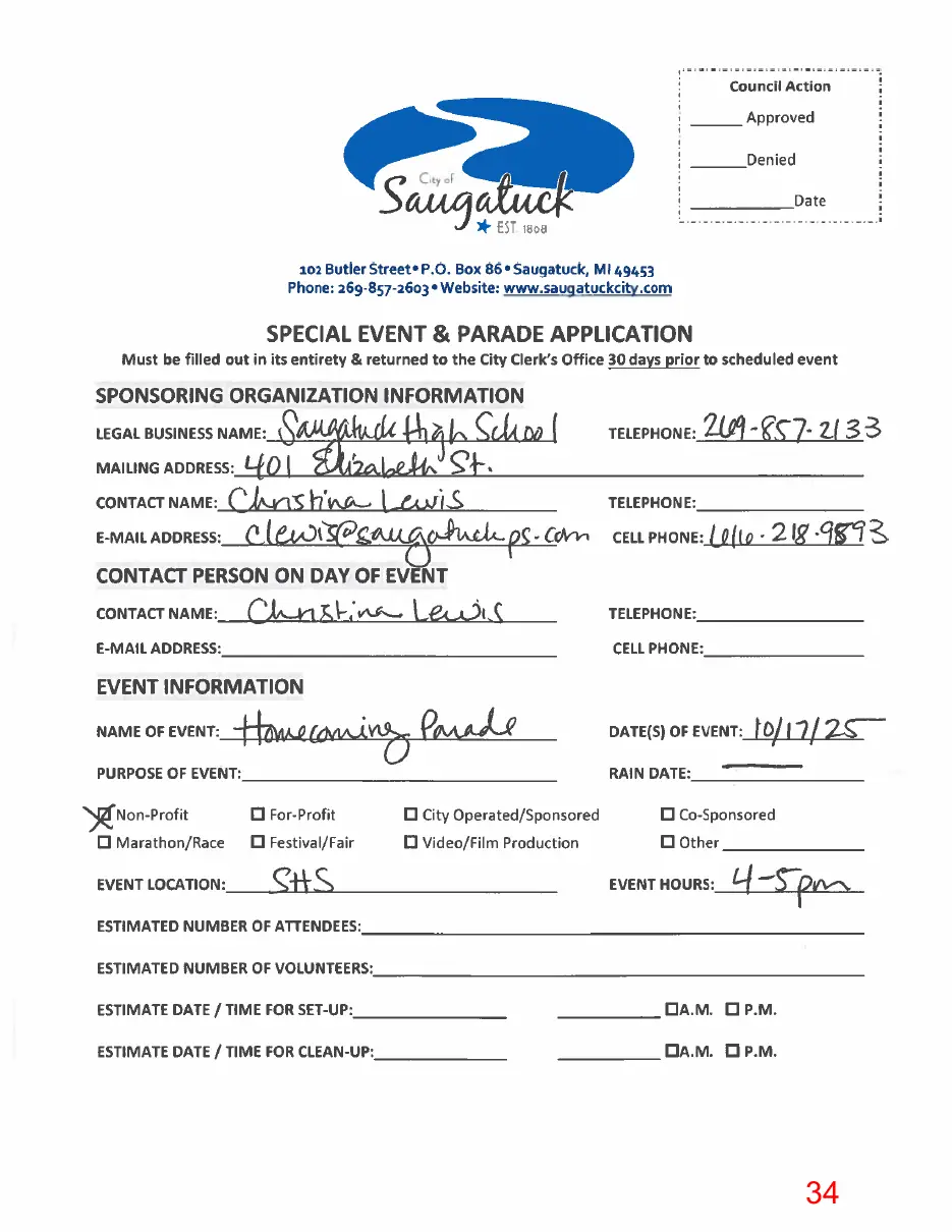 Page 34 of the packet, a scanned page