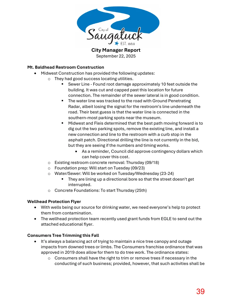 Page 39 of the packet; its text follows