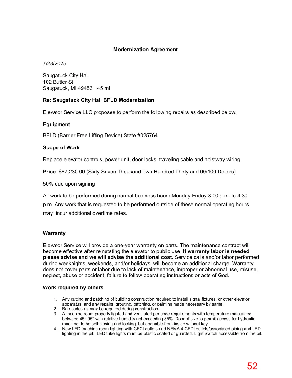 Page 52 of the packet; its text follows