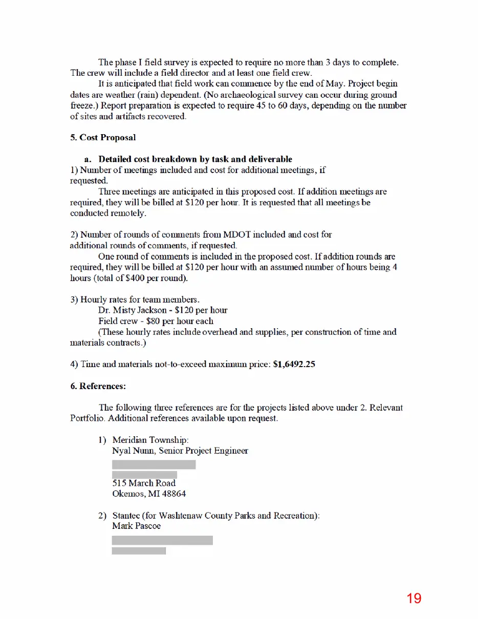 Page 19 of the packet, a scanned page