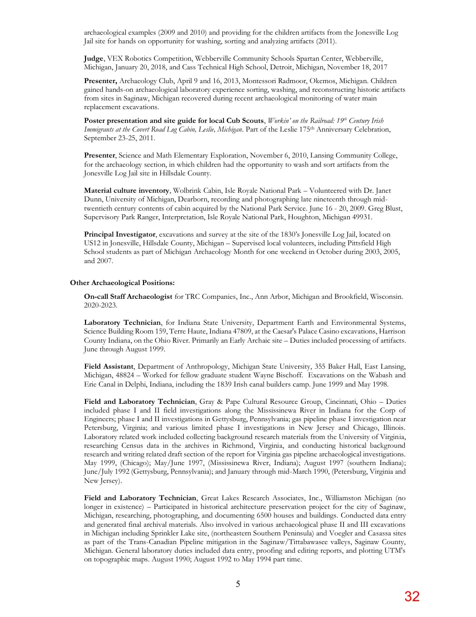 Page 32 of the packet; its text follows