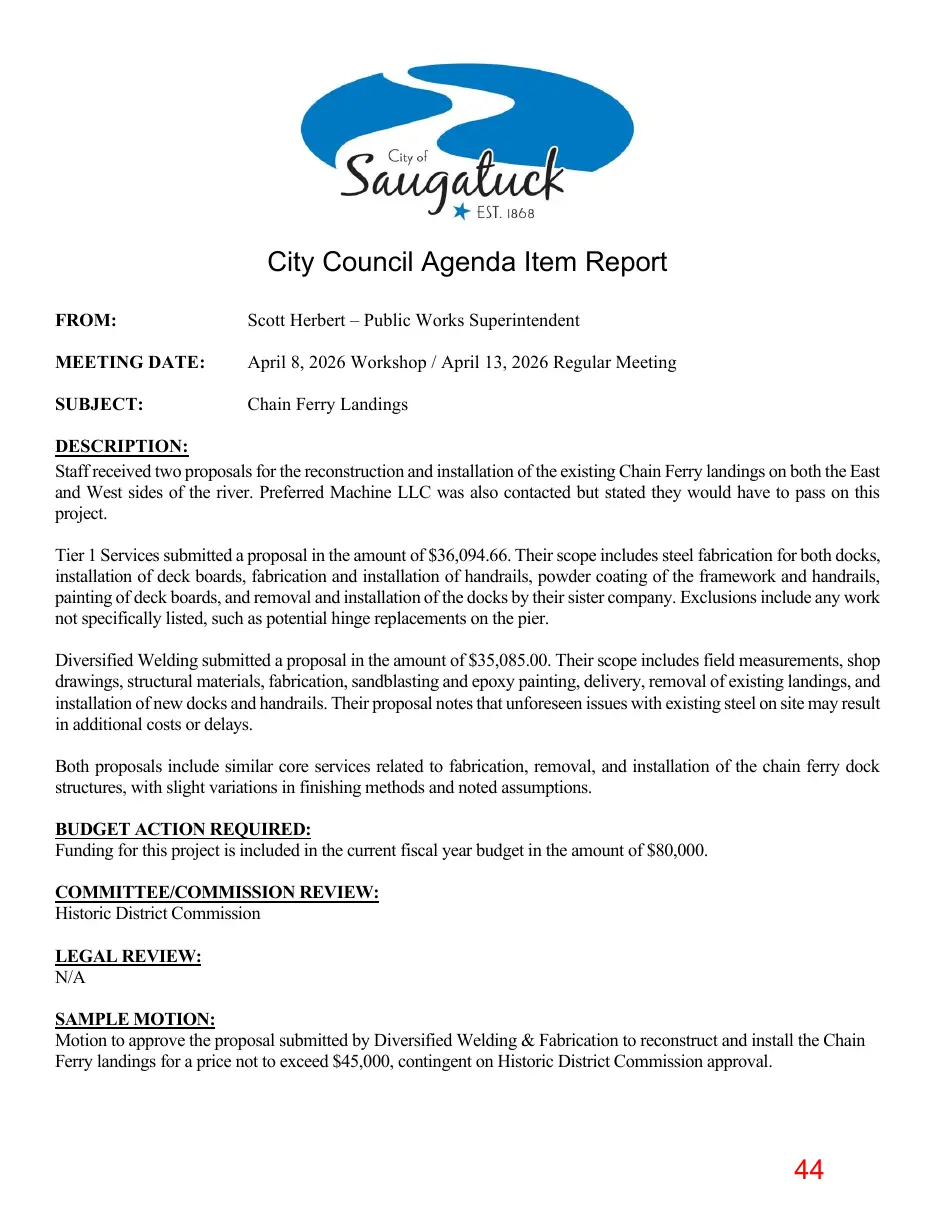 Page 44 of the packet; its text follows