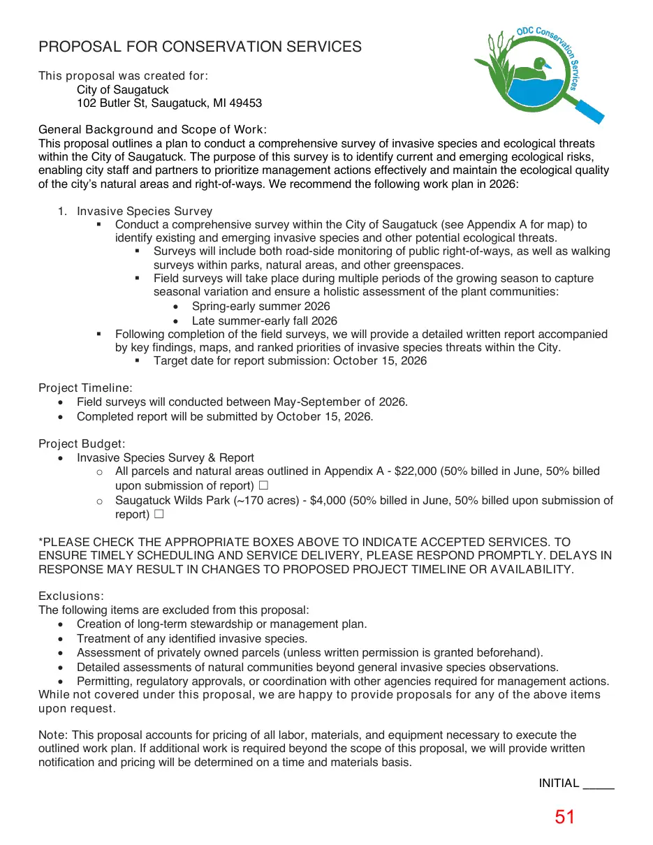 Page 51 of the packet; its text follows