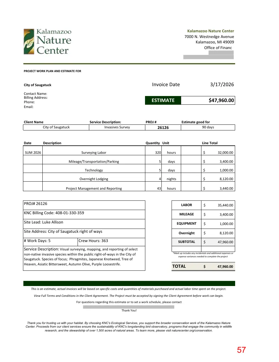 Page 57 of the packet; its text follows
