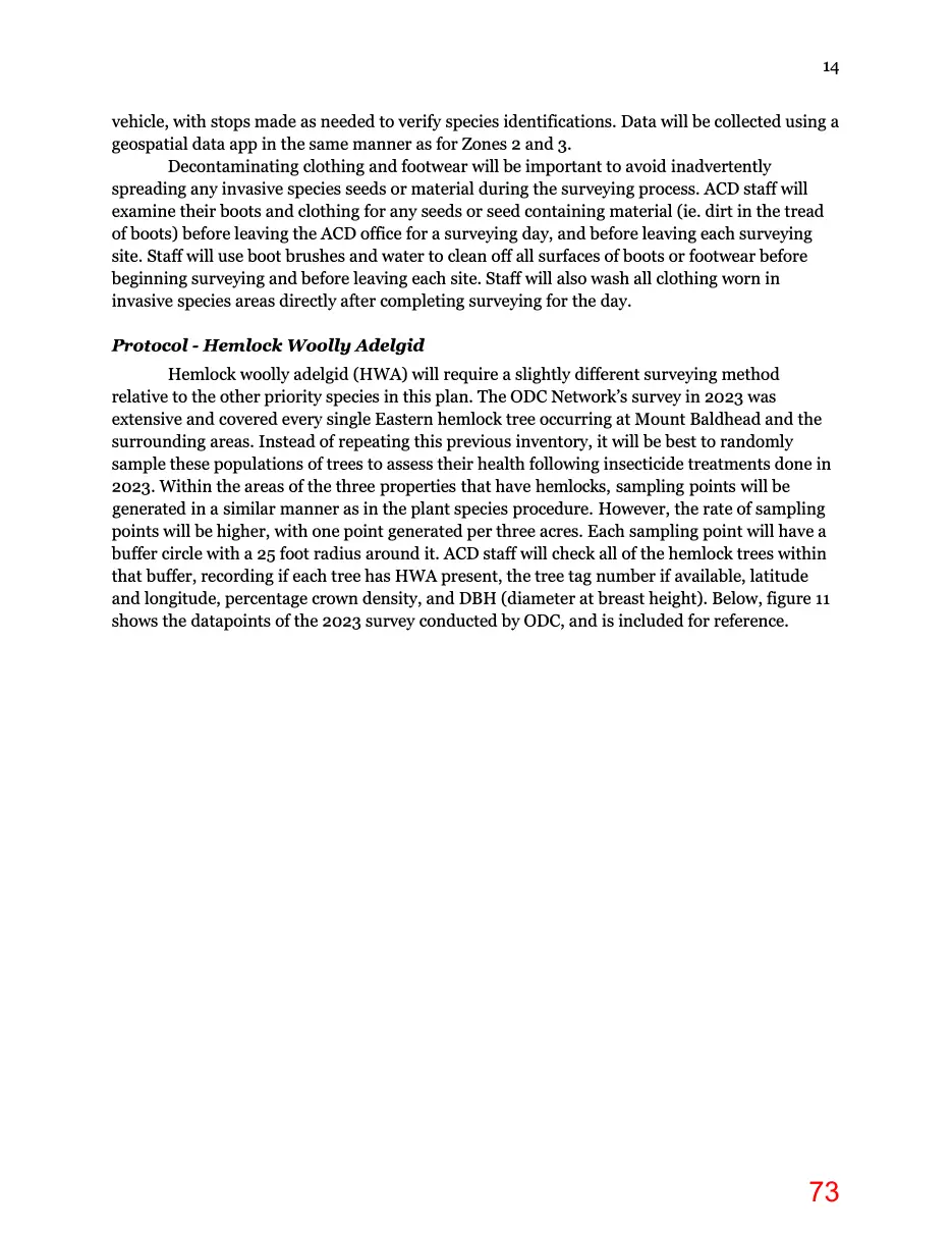 Page 73 of the packet; its text follows